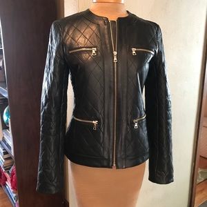 Ann Taylor XS black leather jacket